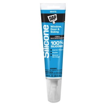 DAP 7079800752 Window and Door Sealant, White, -40 to 400 deg F, 2.8 fl-oz Squeeze Tube