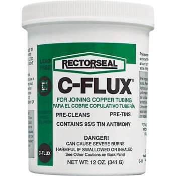 Rectorseal C-Flux Series 74025 Soft Soldering Flux, 12 oz, Paste, Gray