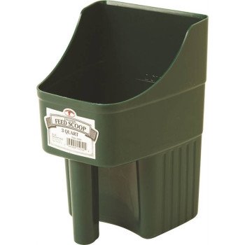 Little Giant 150422 Feed Scoop, 3 qt Capacity, Polypropylene, Green, 6-1/4 in L