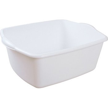 Sterilite 06588012 Dish Pan, 18 qt Volume, 17-1/2 in L, 14-1/4 in W, 7 in H, Plastic, White