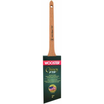 Wooster 4424-2 Paint Brush, 2 in W, 2-7/16 in L Bristle, Synthetic Fabric Bristle, Sash Handle