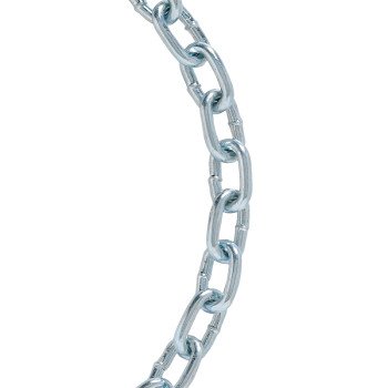 Baron 45931 Proof Coil Chain, 10 ft L, 30 Grade, Low Carbon Steel, Electro Galvanized/Zinc Plated