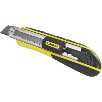 STANLEY 10-481 Utility Knife, 18 mm W Blade, Steel Blade, Black/Yellow Handle