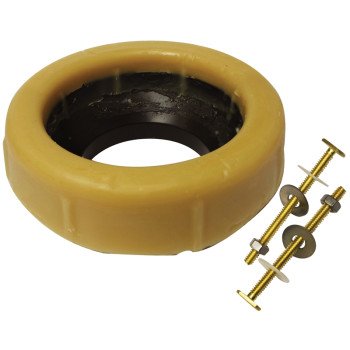 Keeney K836-4 Toilet Wax Gasket, Brass, Honey Yellow, For: 3 in or 4 in Waste Lines