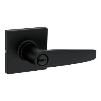 Weiser Safe Lock Winston 9SL50000-115 Entry Door Handle, Lever Handle, Matte Black, 3 Grade, Universal Hand