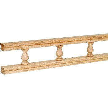 Waddell 5506 OAK Galley Rail, 6 ft L, 2-1/2 in W, Natural