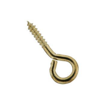 National Hardware N118-752 Screw Eye, #216, 0.062 in Dia Wire, 0.28 in L Thread, 11/16 in OAL, Brass