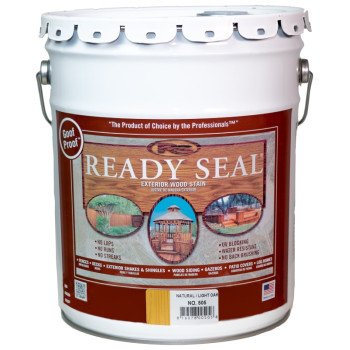 Ready Seal 505C Stain and Sealer, Natural/Light Oak, Liquid, 5 gal