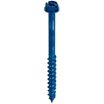 Simpson Strong-Tie Titen Turbo TNT25314HC8 Screw Anchor, 1/4 in Dia, 3-1/4 in L, Carbon Steel, Zinc Plated