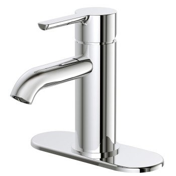 Boston Harbor FS6A0128CP Lavatory Faucet, 1.2 gpm, 1-Faucet Handle, 1 or 3-Faucet Hole, Metal/Plastics, Chrome