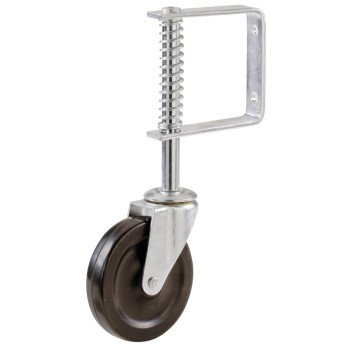 Shepherd Hardware 9785 Swivel Gate Caster, 4 in Dia Wheel, Hard Rubber Wheel, 125 lb