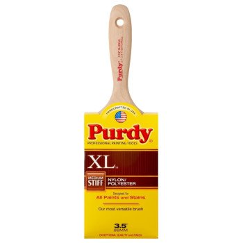 Purdy XL Swan 144400335 Wall Brush, 3-1/2 in W, 3-11/16 in L Bristle, Nylon/Polyester Bristle, Beavertail Handle