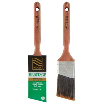 Nour 3881-50N Paint Brush, 2 in W, Angle Brush, 2-3/4 in L Bristle, Nylon/Polyester Bristle, Sash Handle