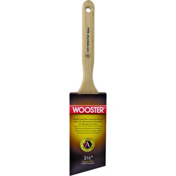 Wooster 4231-2 1/2 Paint Brush, 2-1/2 in W, 2-15/16 in L Bristle, Synthetic Fabric Bristle, Sash Handle