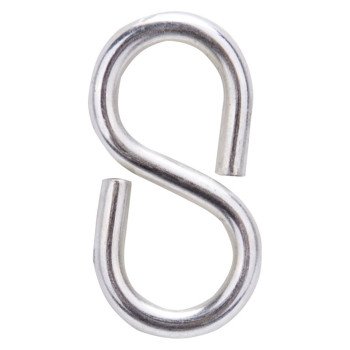 ProSource LR-376-PS S-Hook, 25 lb Working Load, 2.8 in Dia Wire, Steel, Zinc