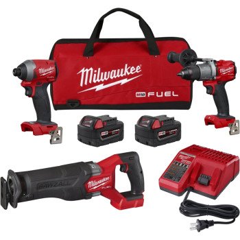 Milwaukee 2998-23 Combination Tool Kit, Battery Included, 5 Ah, 18 V, Lithium-Ion