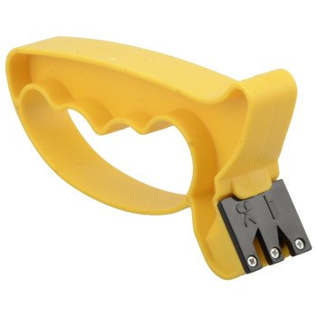 Vulcan 30090 Knife and Scissors Sharpener, PP Handle, Body: Yellow, Top: Black