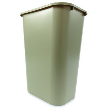 Rubbermaid 2957 FG295700BEIG Waste Basket, 41.25 qt Capacity, Plastic, Beige, 19-7/8 in H