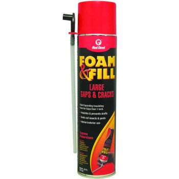 Red Devil Foam & Fill 0912 Foam Sealant, Champagne, 20 oz Aerosol Can