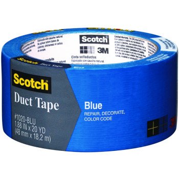 Scotch 3920-BL Duct Tape, 20 yd L, 1.88 in W, Blue