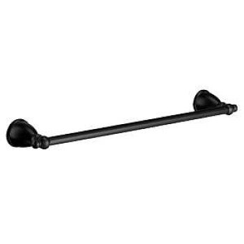 Moen Caldwell Y3118BL Towel Bar, 18 in L Rod, Zinc, Matte, Wall Mounting