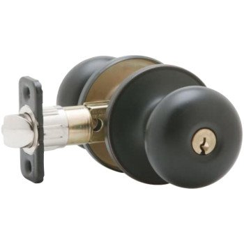 Dexter J54VSTR716 Entry Knob, Knob Handle, Aged Bronze, Metal, C Keyway, Re-Key Technology: Traditional, Residential