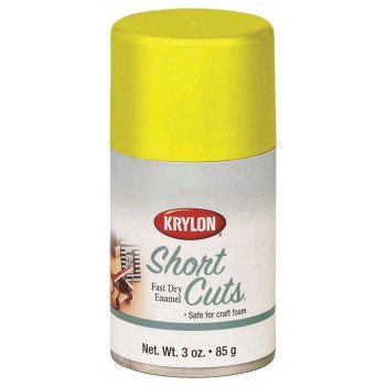 Krylon KSCS036 Craft Spray Paint, High-Gloss, Sun Yellow, 3 oz, Can