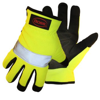 Boss 991M Mechanic Gloves, M, Open Cuff, Synthetic Leather