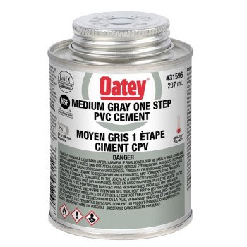 Oatey 31596 One-Step Cement, 236 mL, Liquid, Gray