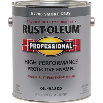 RUST-OLEUM PROFESSIONAL K7786402 Protective Enamel, Gloss, Smoke Gray, 1 gal Can