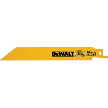 DEWALT DW4811 Reciprocating Saw Blade, Applicable Materials: Angle Iron, Fiberglass, Rubber, 3/4 in W, 6 in L