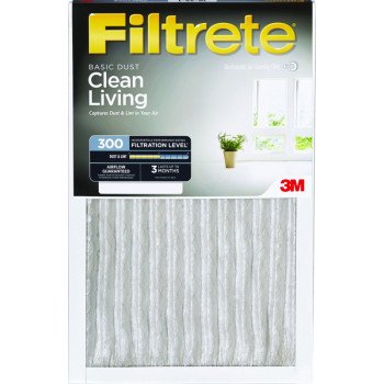 Filtrete 312-6 Dust Reduction Filter, 24 in L, 24 in W, 6 MERV, 90 % Filter Efficiency, Fiber Filter Media, White