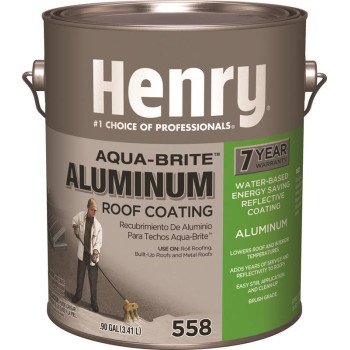 Henry HE558107 Roof Coating, Silver, 3.41 L Pail, Liquid