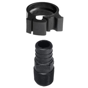 Flair-It PEXLOCK 30857 Pipe Adapter, 3/4 x 1/2 in, PEX x MPT, Polysulfone, Black, 100 psi Pressure