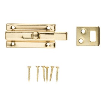 National Hardware V860 Series N152-850 Slide Bolt, Steel, Brass