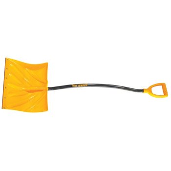 True Temper 1603400 Snow Shovel, 18 in W Blade, 14-1/2 in L Blade, Combo Blade, Plastic Blade, Steel Handle, 54 in OAL