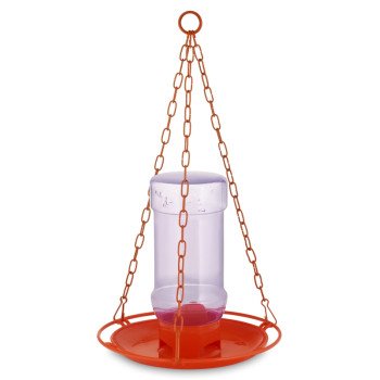 Perky-Pet 253 Jelly Feeder, 32 oz, 3-Port/Perch, Plastic, Orange, Hanging Mounting