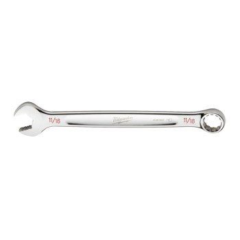 Milwaukee 45-96-9422 Combination Wrench, SAE, 11/16 in Head, 8.86 in L, 12-Point, Steel, Chrome