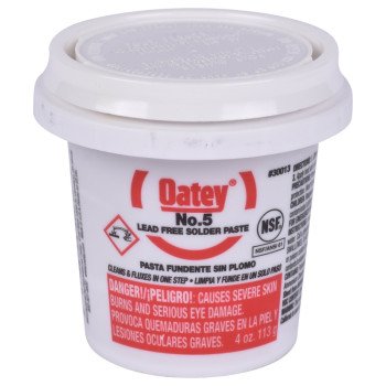 Oatey 30013 Flux, Applicable Materials: Brass, Copper, Copper Coated Metal, Galvanized Iron, Lead, Tin, 4 oz