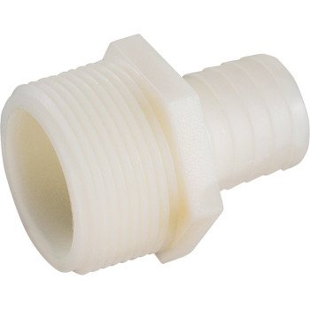 Anderson Metals 53701-1008 Hose Adapter, 5/8 in, Barb, 1/2 in, MIP, 150 psi Pressure, Nylon