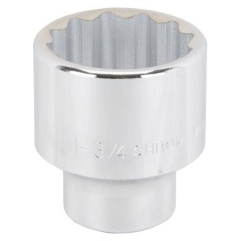 Vulcan MT-SS6056 Drive Socket, 1-3/4 in Socket, 3/4 in Drive, 12-Point, Chrome Vanadium Steel, Chrome