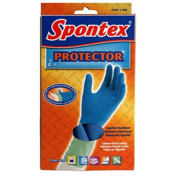 Spontex 11951 Protector Gloves, S, Rubber, Blue