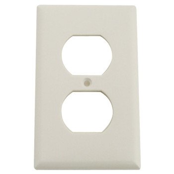 Eaton Wiring Devices 2132W-BOX Receptacle Wallplate, Duplex, Standard-Size, 4-1/2 in L, 2-3/4 in W, 1-Gang