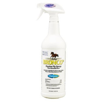 Farnam Bronco 100502328 Fly Spray, Liquid, Clear, Citronella, 32 oz Bottle