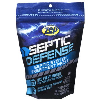 Zep Septi-Pak Series ZSTP2 Septic System Treatment, Solid, Brown, Mild, 4 oz Pouch