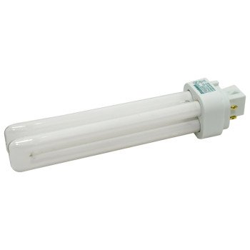 Sylvania 20644 Compact Fluorescent Bulb, 26 W, T12 Lamp, G24Q-3 Lamp Base, 989 Lumens, 3500 K Color Temp, White Light