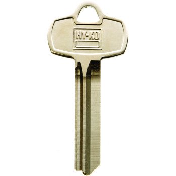 Hy-Ko 11010BE8 Key Blank, Brass, Nickel, For: Best Cabinet, House Locks and Padlocks