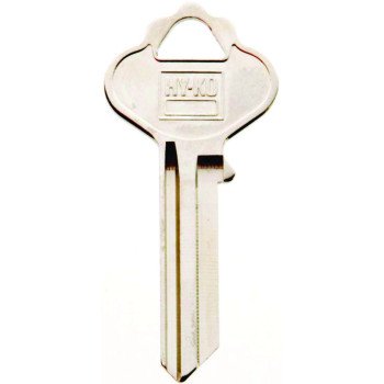 Hy-Ko 11010IN28 Key Blank, Brass, Nickel, For: ILCO Cabinet, House Locks and Padlocks