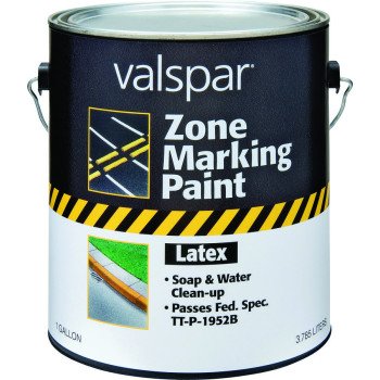 Valspar 024.0000135.007 Field and Zone Marking Paint, Flat, White, 1 gal, Pail