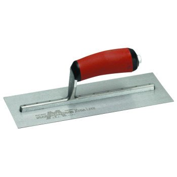 Marshalltown MXS20D Finishing Trowel, 20 in L Blade, 4 in W Blade, Spring Steel Blade, Square End, Curved Handle